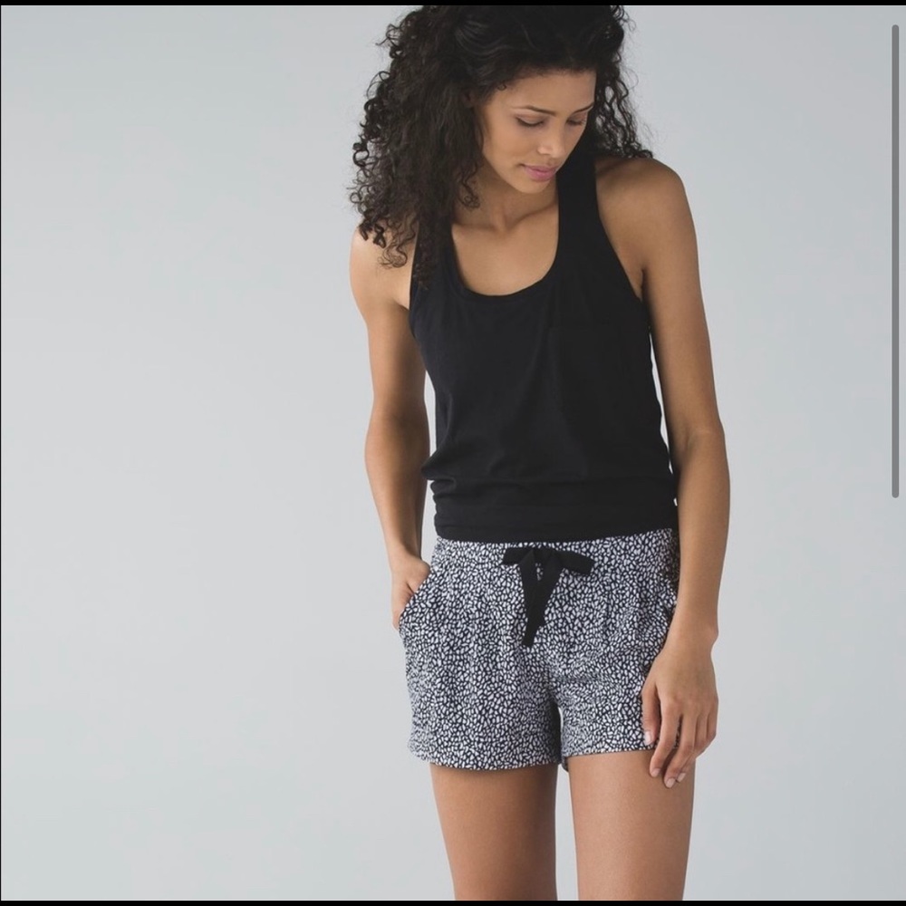 lululemon athletica Black and White Athletic Shorts